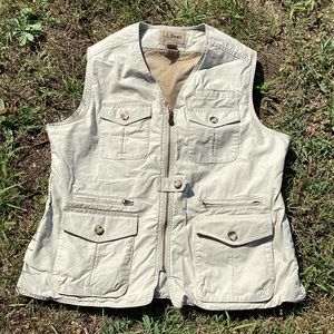 L.L. Bean Outdoor Fishing Vest Khaki XL